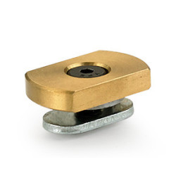 Lågprofilstopp för t-spårskena