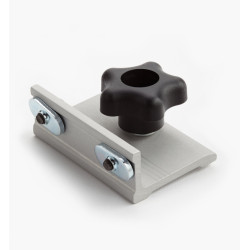 Låsbart sidoanhåll för t-spårskenor