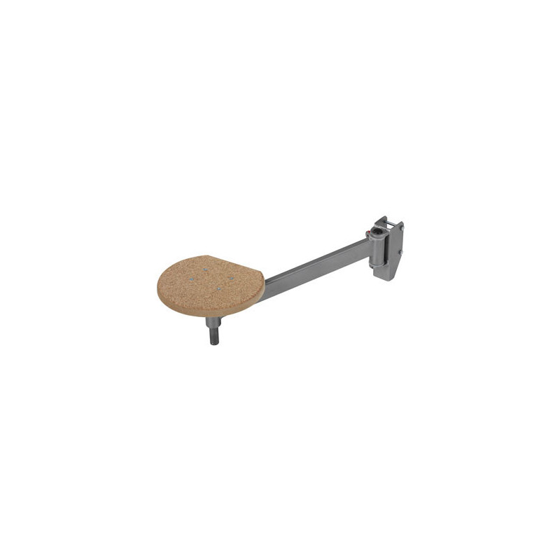 Hinged stool for steel trestle