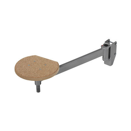 Hinged stool for steel trestle