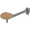 Hinged stool for steel trestle