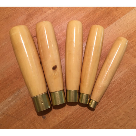 Handtag för stämjärn och bildhuggarjärn i buxbomträ, Carver pattern 19mm