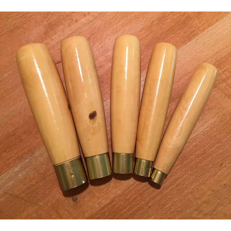 Handtag för stämjärn och bildhuggarjärn i buxbomträ, Carver pattern 22mm