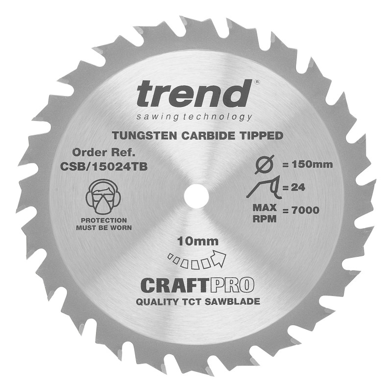 Craft saw blade 150 x 24 teeth x 10 thin