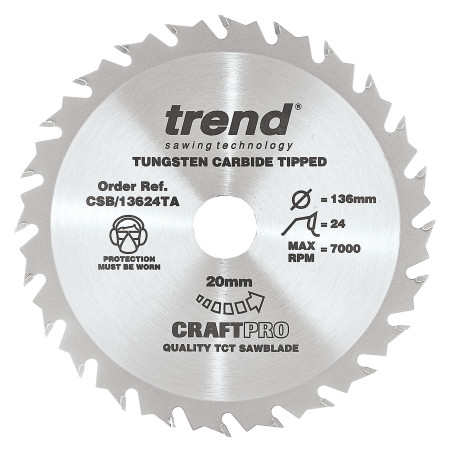 Craft saw blade 136 x 24 teeth x 20 thin