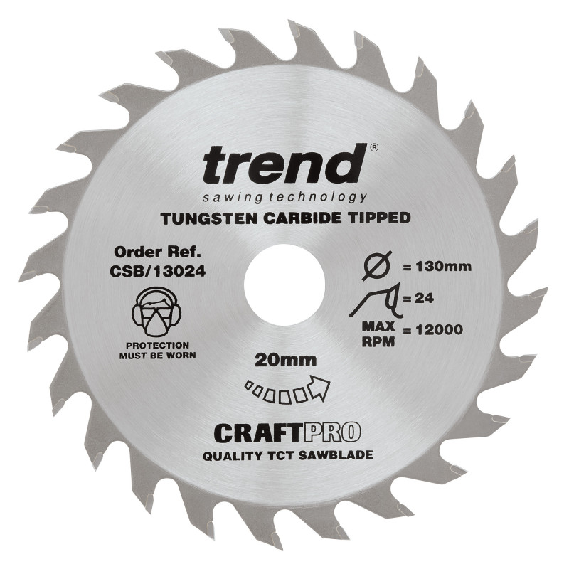 Craft saw blade 130mm x 24 teeth x 20mm