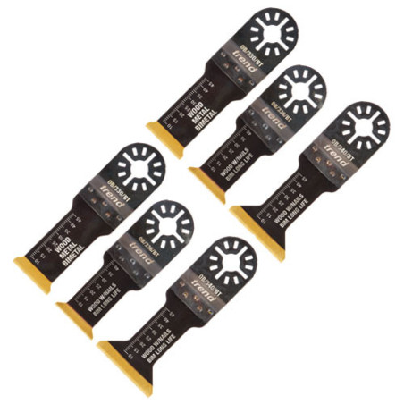 Oscillating blade kit 6pc wood BIM TiN coated