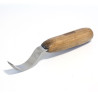 Carving knife for spoon making, shallow left
