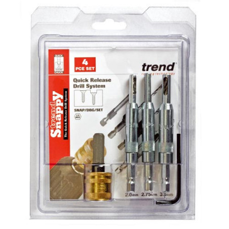 Trend Drill Bit Guides 4 piece set - for accurately drilling pilot holes centrally