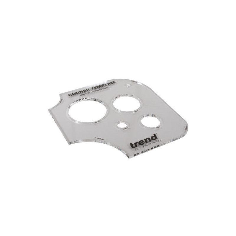 Template corner hole