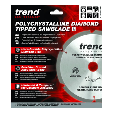 Fibreboard sawblade PCD 190mm x 6T x 30mm