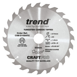 Craft saw blade 210mm x 24 teeth x 30 x 1.8 for DCS7485