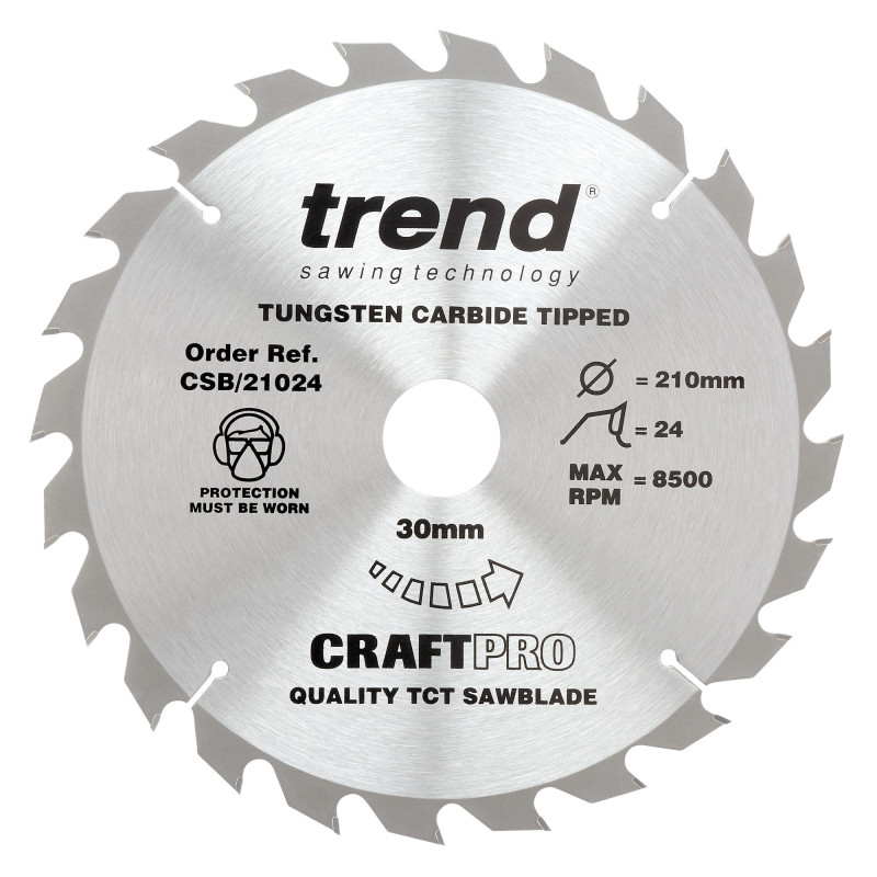 Craft saw blade 210mm x 36 teeth x 30mm