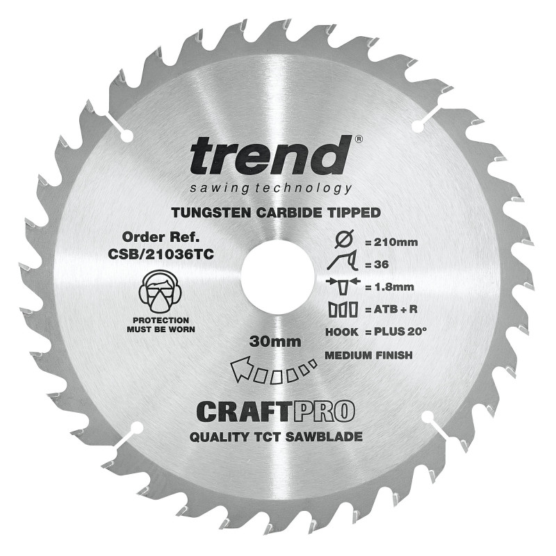 Craft saw blade 210mm x 36 teeth x 30 x 1.8 for DCS7485