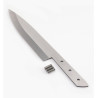 Kockkniv 203mm, knivämne, Fulltang knivblad
