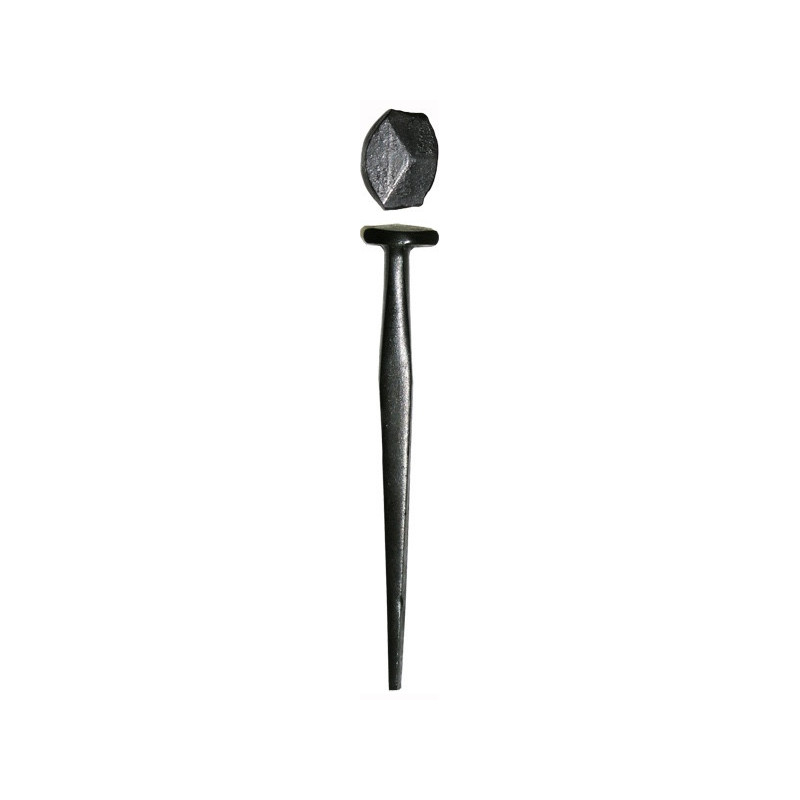 Decorative wrought head 1" Black oxide finish
