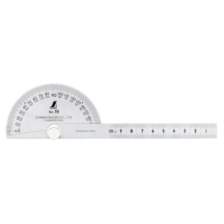 Protractor Polish Finish No.19 φ90 10 cm