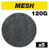 Mesh Random Orbital Sanding Disc 5pc 150mm 120 grit
