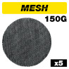 Mesh Random Orbital Sanding Disc 5pc 150mm 150 grit