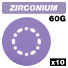 Zirconium Random Orbital Sanding Disc 10pc 150mm 60 grit