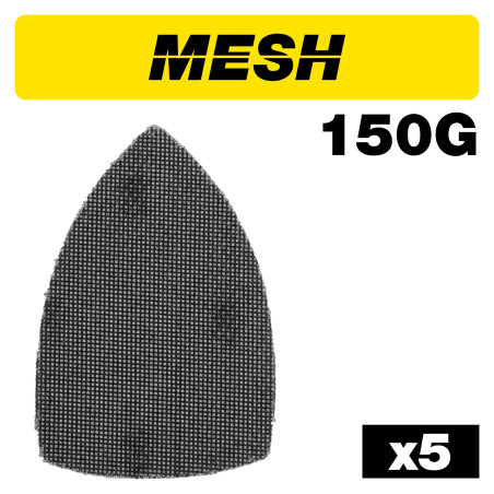 Mesh Detail Sanding Sheet 5pc 102mm x 152mm 150 grit
