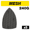 Mesh Detail Sanding Sheet 5pc 102mm x 152mm 240 grit