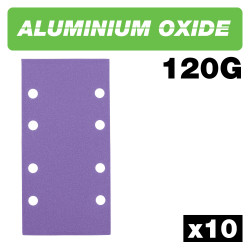 Aluminium Oxide 1/3 Sheet Sanding Sheet 10pc 93mm x 185mm 120 grit