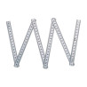 6-folding Stainless Steel Rule Polish Finish 1 m