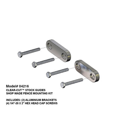 Mounting Brackets for Clear-Cut™ Stock Guides On A Shop Made Fence
