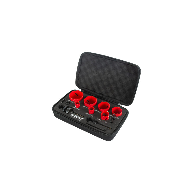 HSS Bi-Metal 8% Cobalt Holesaw 7pc Plumbing Set