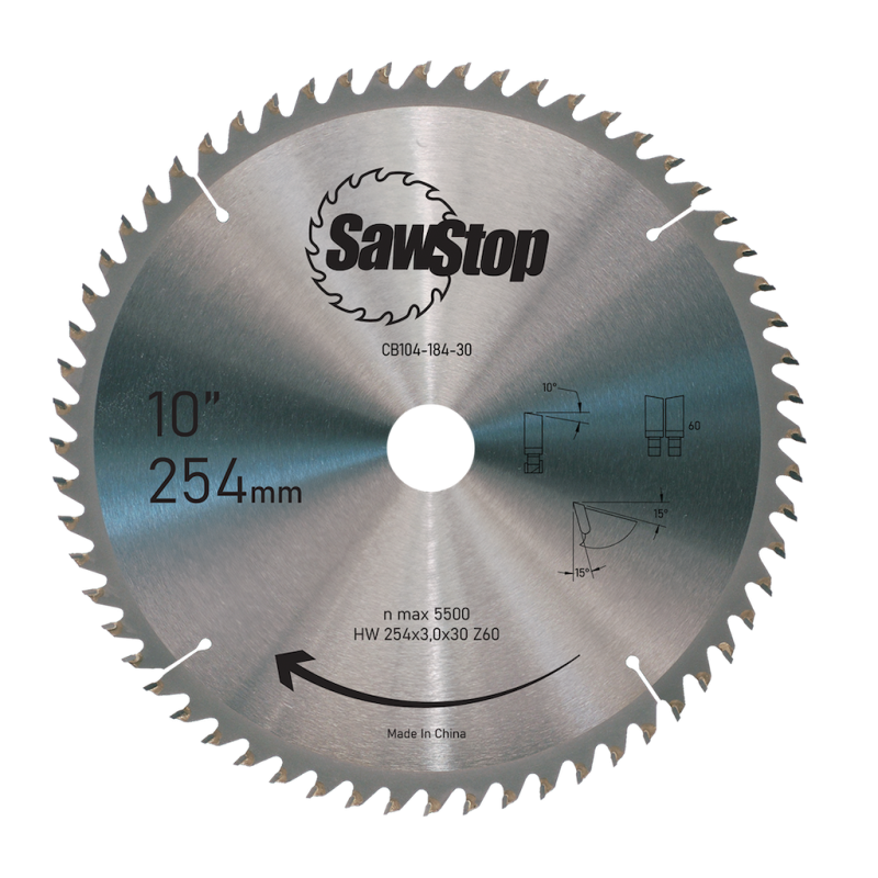 SawStop 60-Tooth Combination Table Saw Blade