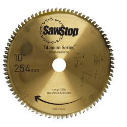 SawStop Titanium Series 80-Tooth Combination Table Saw Blade