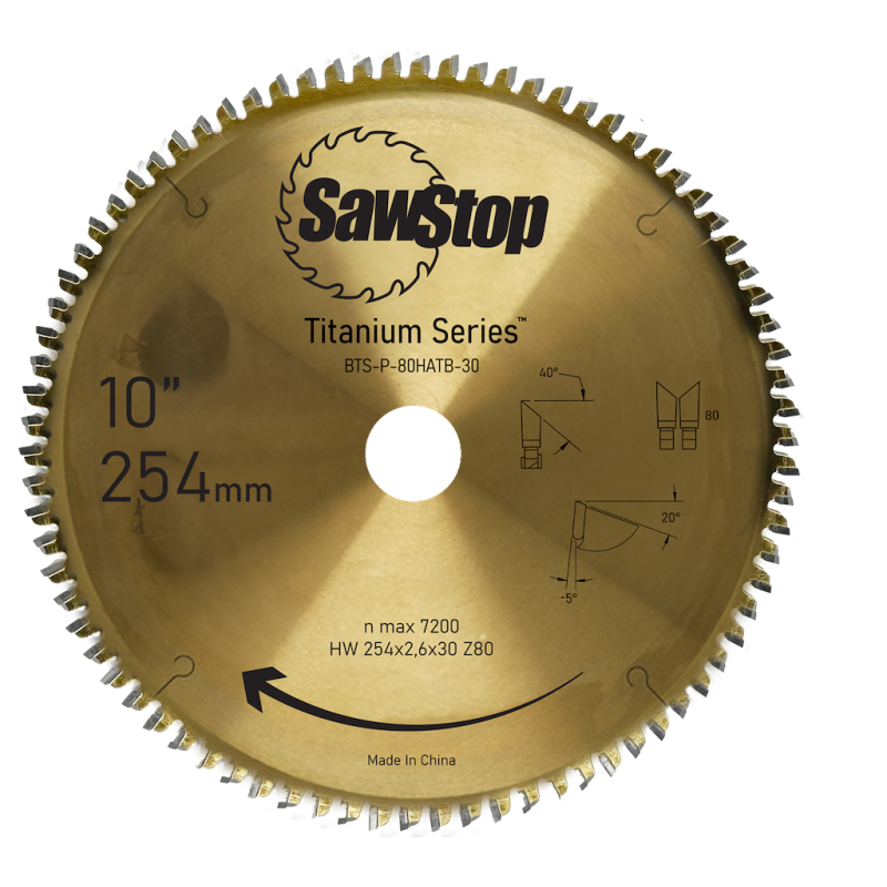 SawStop Titanium Series 80-Tooth Combination Table Saw Blade
