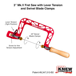 3" Mk.V Saw with Lever Tension and Swivel Blade Clamps