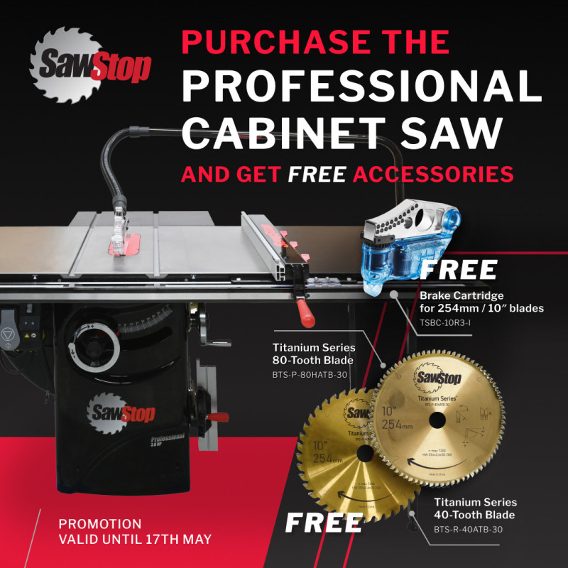 SawStop Professional Cabinet Saw 1300mm T-Glide Advance Fence System