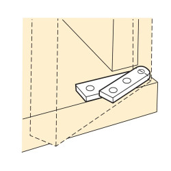 Lee Valley Brass Straight Knife Hinges 7/16" x 1 7/8" x 1/8"