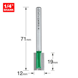 Trend Craft Pro 12mm x 19mm 1/4in shank router cutter bit for use with Trend Hinge Jigs