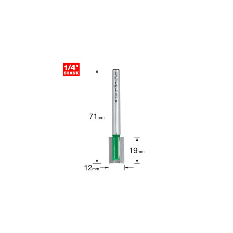 Trend Craft Pro 12mm x 19mm 1/4in shank router cutter bit for use with Trend Hinge Jigs