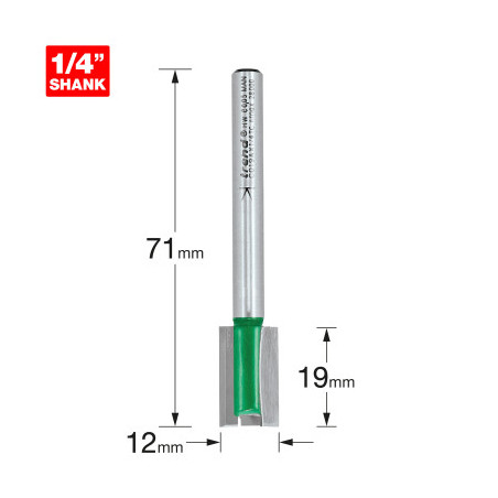 Trend Craft Pro 12mm x 19mm 1/4in shank router cutter bit for use with Trend Hinge Jigs