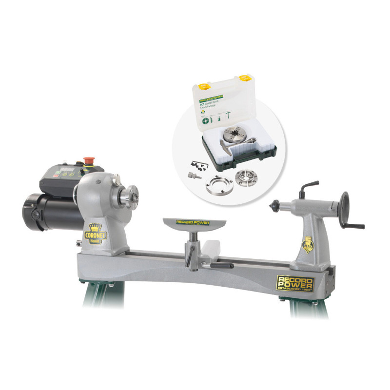 Herald Heavy Duty Cast Iron Electronic Variable Speed Lathe