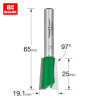 Trend Dovetail Cutter 19.1 mm x 97° x 25 mm Cut 8 mm Shank