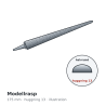 Auriou Modeller's Rasp 175 mm (7 in) Grain 13 – illustration