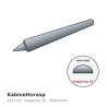 Auriou kabinettsrasp 225 mm (9 tum) huggning 10 – illustration
