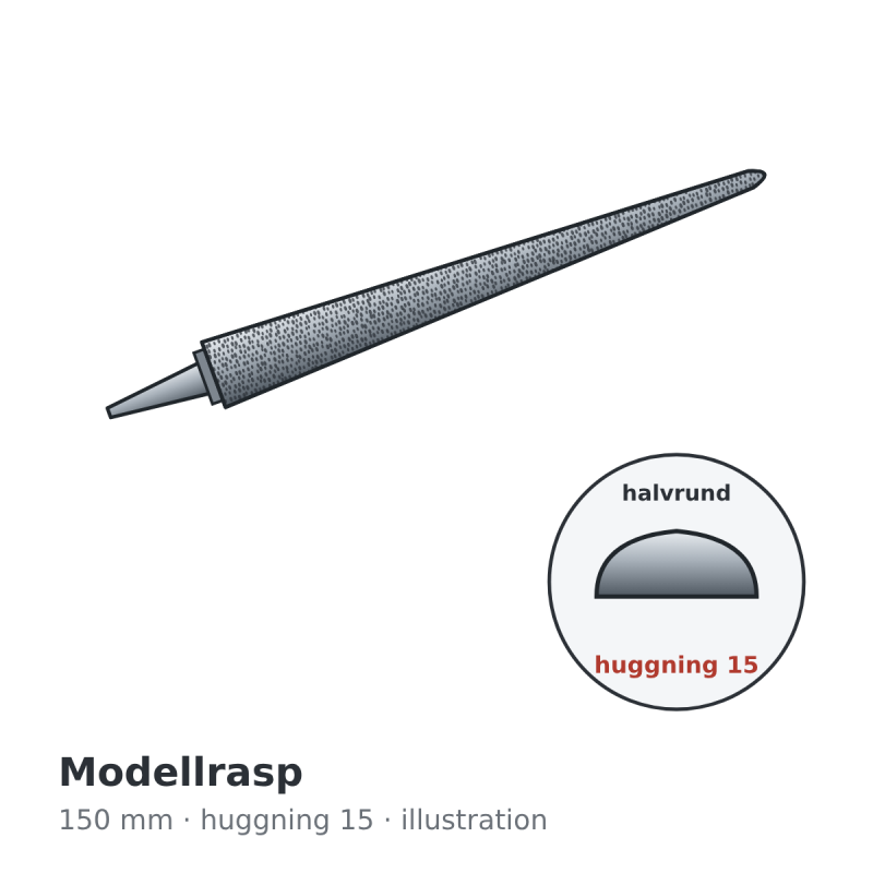 Auriou modellrasp 150 mm (6 tum) huggning 15 – illustration