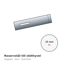 Hock reservstål till byggsats stöthyvel – illustration