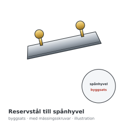 Hock reservstål till byggsats spånhyvel – illustration