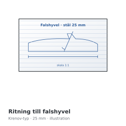 Hock ritning till falshyvel av Krenov-typ 25 mm – illustration
