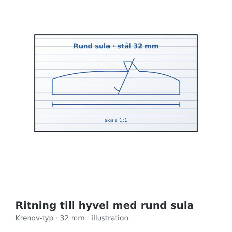 Hock Plans for Krenov-Style Round Bottom Plane 1 1/4 in – illustration
