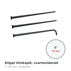 Tremont Cut Nail Fire Door Clinch Nail 3 in Black Oxide – illustration