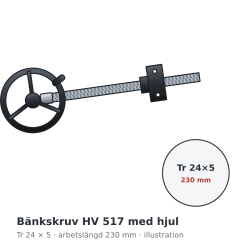 York HV WM 517 Bench Screw with Wheel – illustration